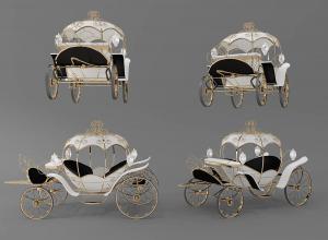 精致铁艺马车、花车饰品摆件