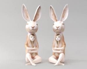 兔子人物雕塑饰品摆件