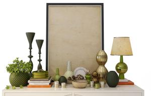 陶器植物、陶艺摆件、台灯装饰品692摆件烛台