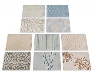 新中式鱼群、花卉图案的地毯3d模型 新中式鱼群、花卉图案的地毯