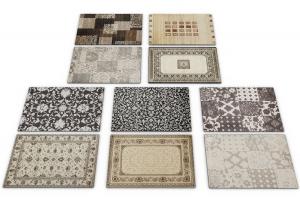 欧式田园花卉图案的方形地毯3d模型 欧式田园花卉图案的方形地毯