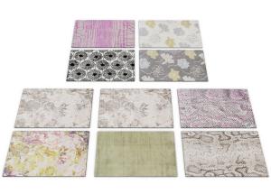 十块低饱和图案的方形地毯3d模型 十块低饱和图案的方形地毯