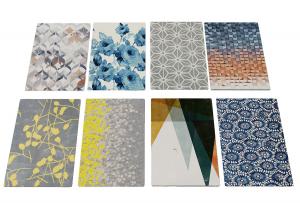 蓝色玫瑰图案、几何图案的方形地毯3d模型 蓝色玫瑰图案、几何图案的方形地毯