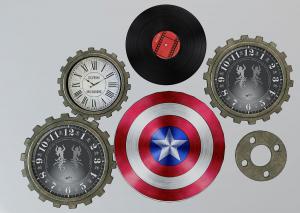 齿轮、箭靶造型的钟表