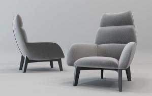 现代简约个性布艺单人沙发