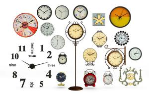 欧式钟表、闹钟和挂钟组合