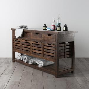 卫生间实木工业风置物架