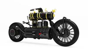 前后轮不同大小的创意造型摩托车