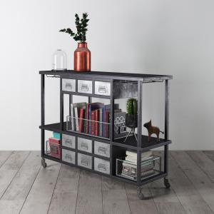 带抽屉可移动的工业风置物架