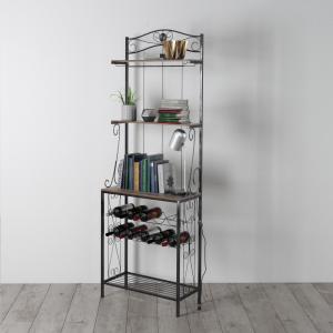 存储红酒的黑色铁艺欧式置物架