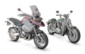 有挡风玻璃的宝马摩托车