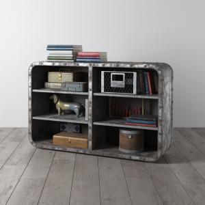 圆角带铆钉的金属工业风置物架