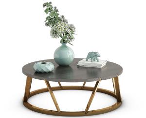 现代圆形金属支架灰色茶几和摆件组合3d模型 现代圆形金属支架灰色茶几和摆件组合