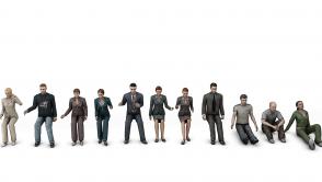 坐着办公、歇息的多人人物3d模型 坐着办公、歇息的多人人物