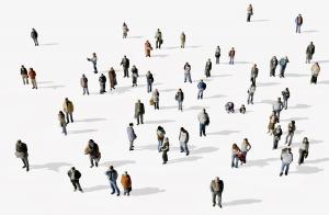 多人物之排队中、看报纸、等待中的人群3d模型 多人物之排队中、看报纸、等待中的人群