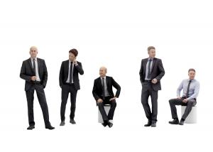 多人人物之公司上班穿西装的男士职员3d模型 多人人物之公司上班穿西装的男士职员