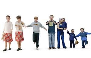 多人物之抱玩具的儿童、抱孩子的母亲3d模型 多人物之抱玩具的儿童、抱孩子的母亲