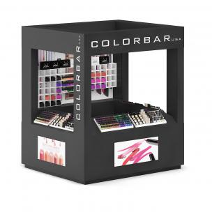 商场黑色彩妆化妆品售卖亭、摊位