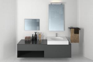 现代个性黑色洗手台浴室柜