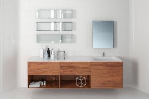 现代实木洗手台浴室柜