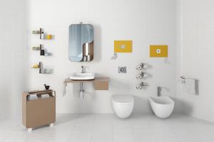 北欧个性小巧洗手台、墙面收纳