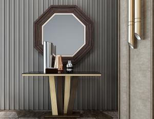 新中式端景台、八边装饰镜组合3d模型 新中式端景台、八边装饰镜组合