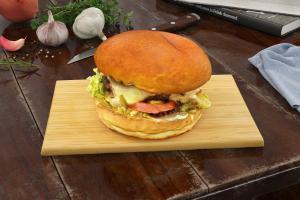 三文鱼汉堡包食品食物