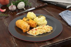 披萨、炸鸡块食品食物