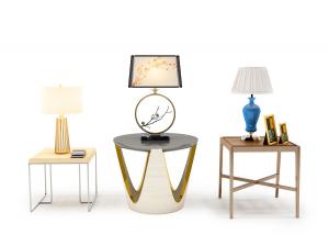 新中式圆形梅枝灯柱、灯罩台灯