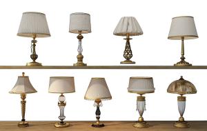 欧式金属雕花、镂空、水晶吊坠台灯组合