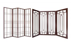 新中式方格套叠装饰玻璃屏风隔断3d模型 新中式方格套叠装饰玻璃屏风隔断
