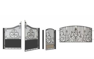 欧式雕花铁艺半通透大门