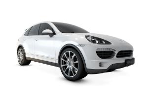 小汽车之白色保时捷suv3d模型 小汽车之白色保时捷suv