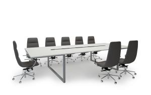 现代简约会议桌、扶手办公转椅组合3d模型 现代简约会议桌、扶手办公转椅组合
