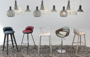 北欧吧凳、吧台椅组合