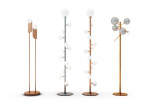 现代金属气泡多头落地灯