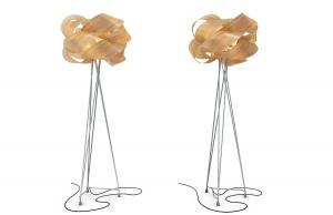 后现代创意飘带卷造型落地灯