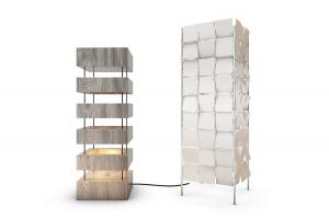 现代多层可收纳落地灯