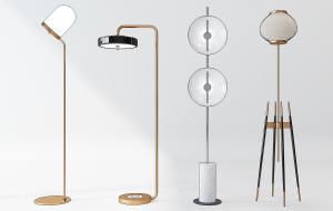 现代金属半球形灯罩落地灯