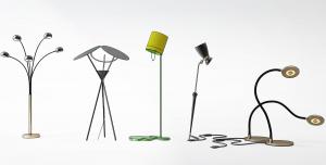 后现代前卫个性落地灯组合