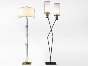 现代水晶支架圆柱形落地灯