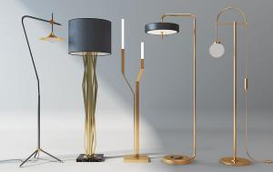 现代金属时尚个性落地灯组合