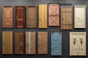 北欧原始木纹理单扇门 双扇门