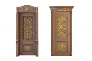 欧式装饰金属雕花构件的卧室门