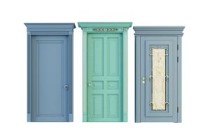 欧式蓝色、绿色卧室门、入户门