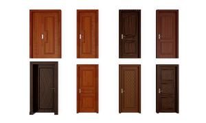 新中式装饰回字纹实木卧室门