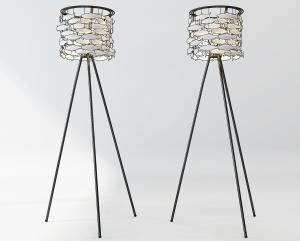 现代水晶鱼装饰灯罩落地灯