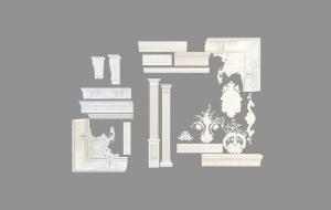 欧式罗马柱子、柱头和欧式构件