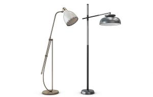 现代弧形金属支架落地灯