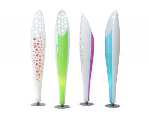 现代塑料镂空椭圆形支架落地灯